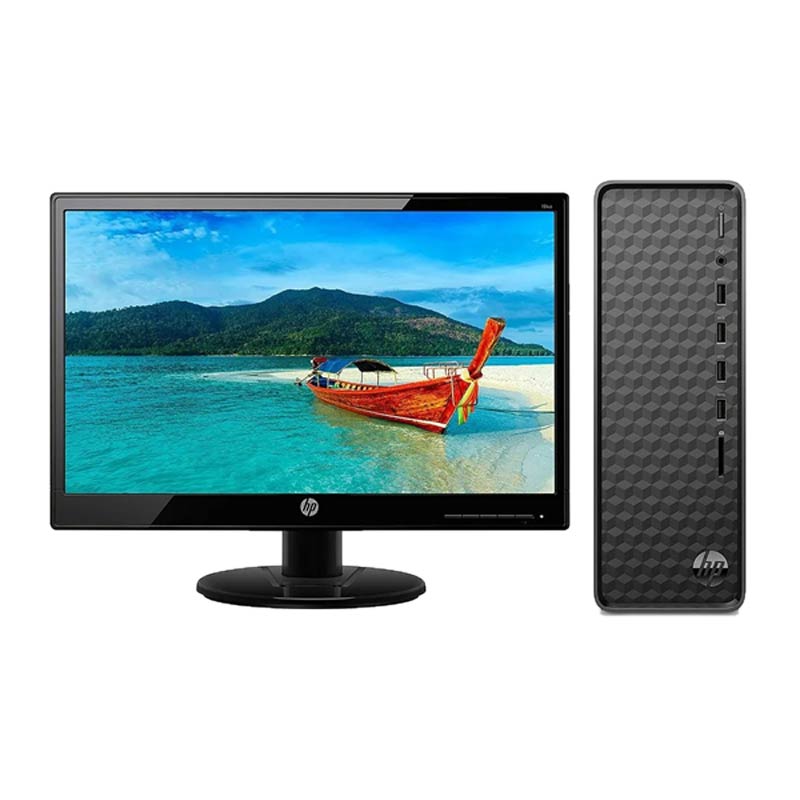 Picture of HP Slim S01-pF2888in (7K5W2PA) Desktop Pc (Intel Core I3-12100/ 12th Gen/ 8GB RAM/ 512GB SSD/ Windows 11 + Ms Office/ 20" Monitor/ 3 Years Warranty), Black